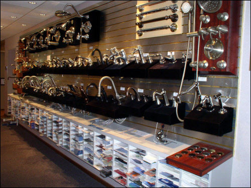 Waukesha Bathroom and Kitchen Remodeling Showroom has Hundreds of Faucets on Display