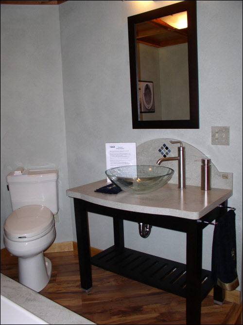 Vessels LAV on Kohler Furniture Vanity Bathroom Installation Wisconsin